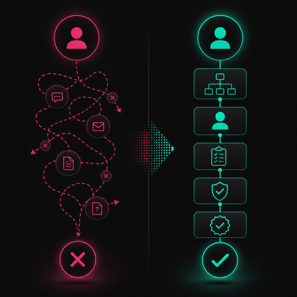 Comparison of unsupported hiring and a structured offshore delivery system