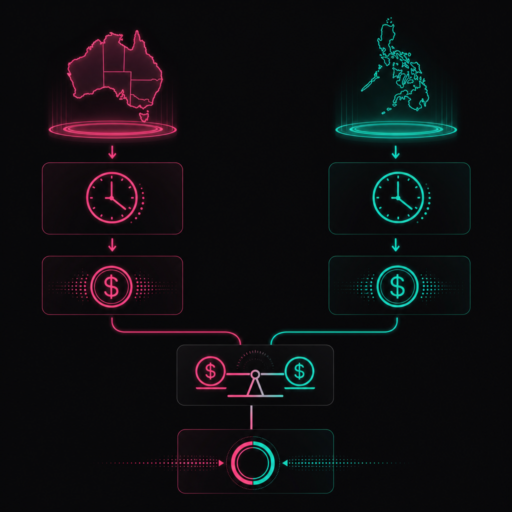 Minimum wage comparison and currency conversion process