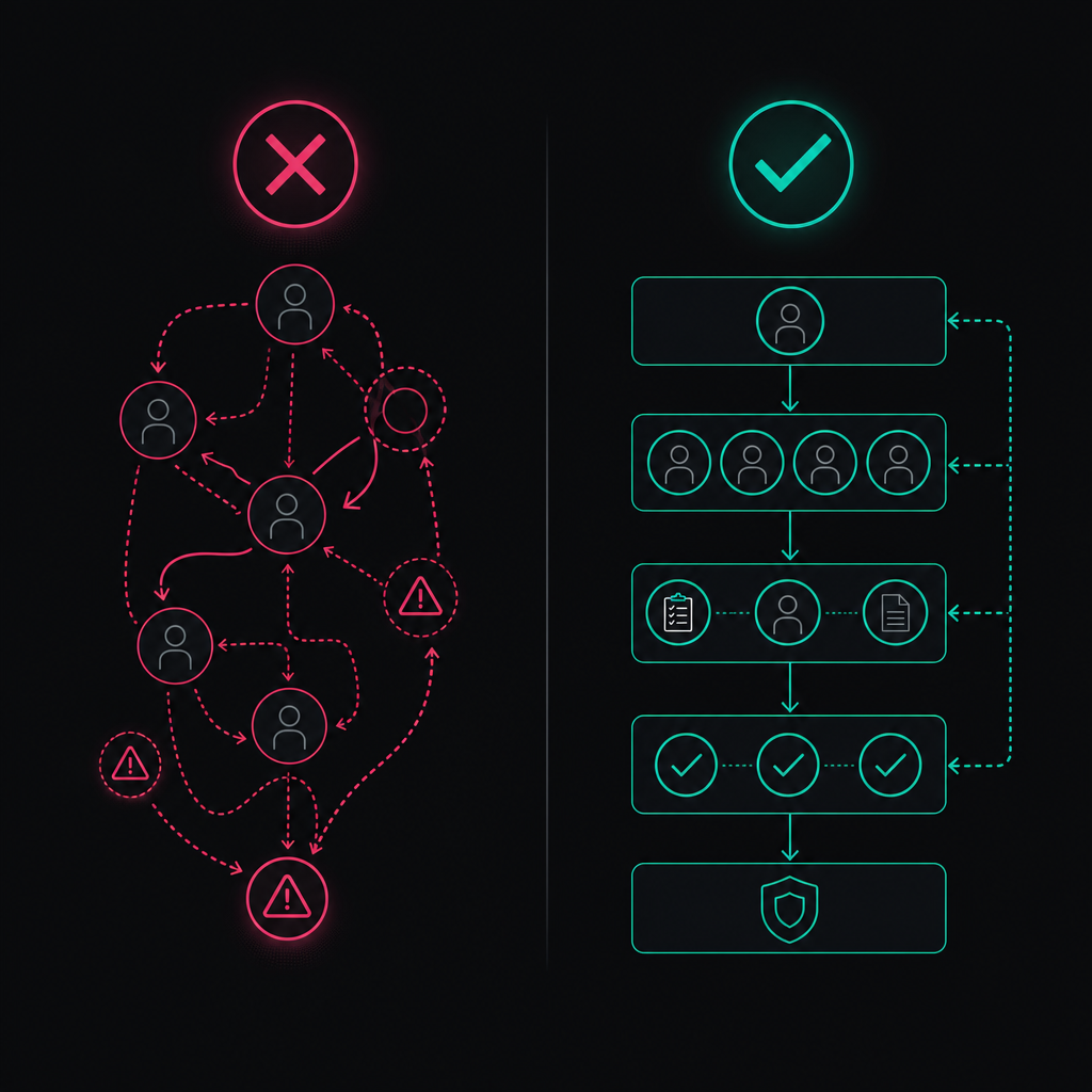 Comparison of unsupported hiring and structured offshore delivery