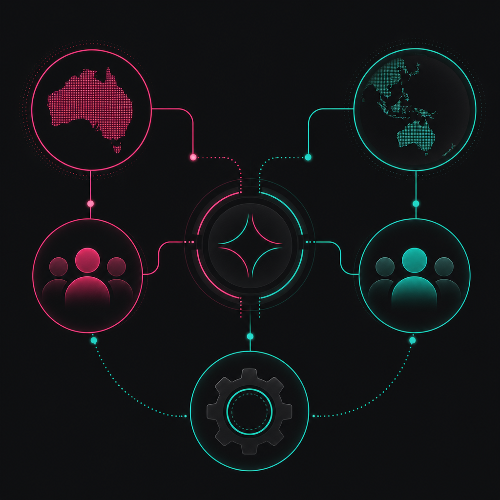 Workflow linking Australian leaders with local and offshore specialists