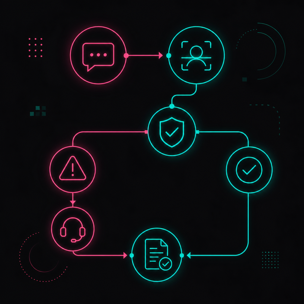 Offshore customer support workflow from enquiry to resolution