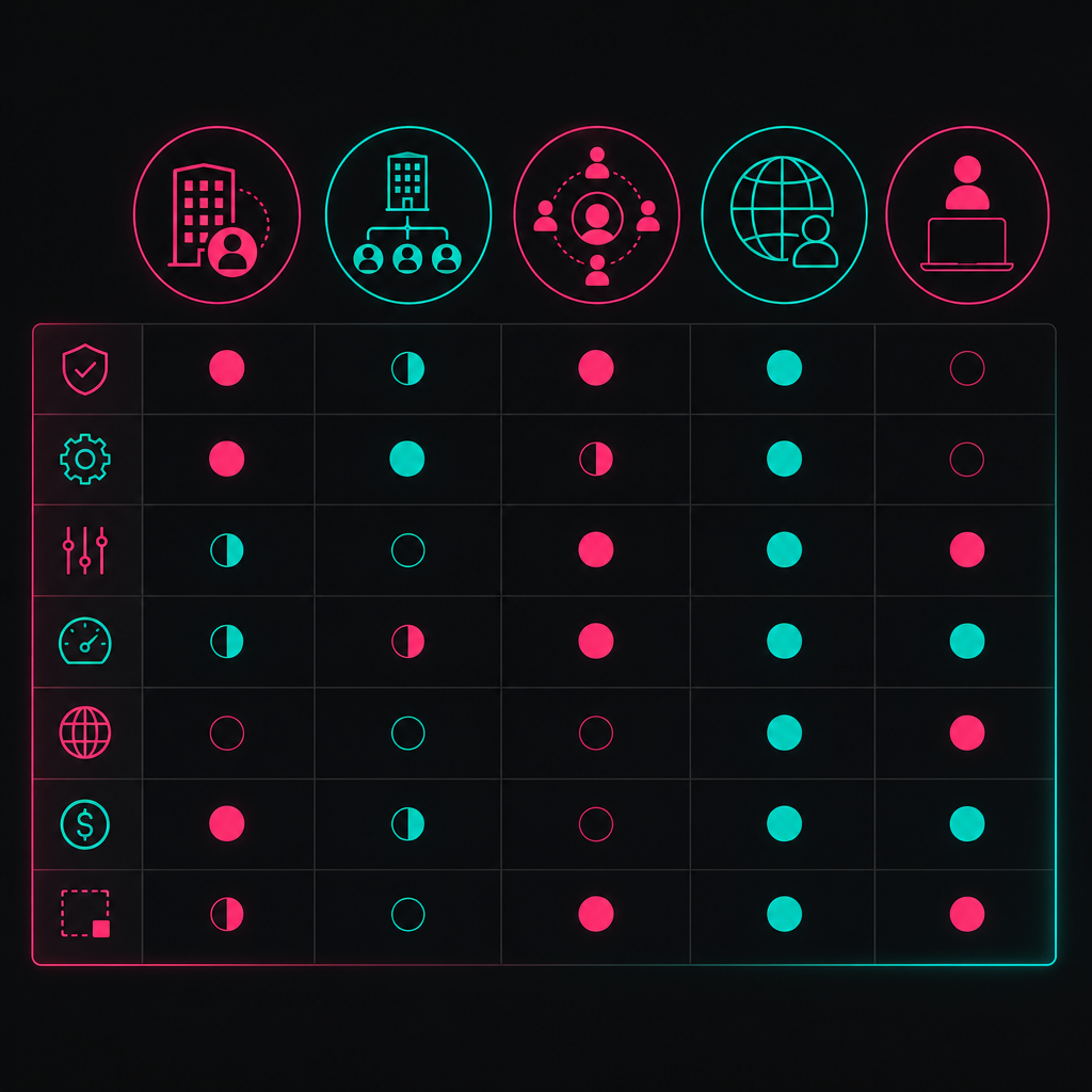 Comparison of offshore staff leasing and alternative hiring models