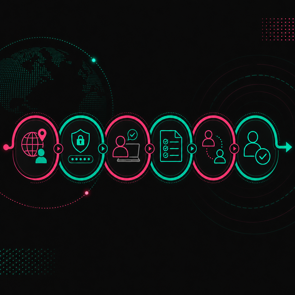 Offshore employee onboarding and workflow process
