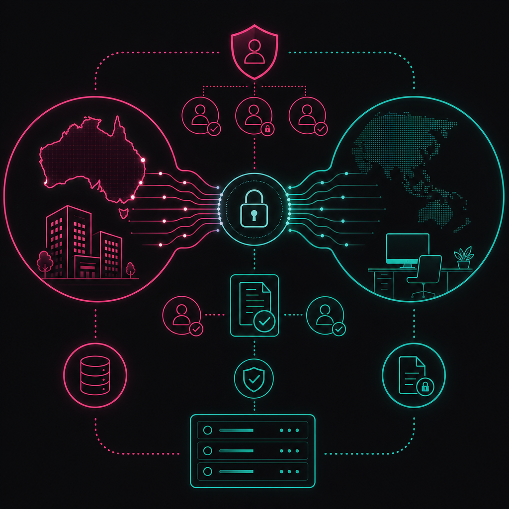 Secure employee data flow between Australian and offshore HR teams