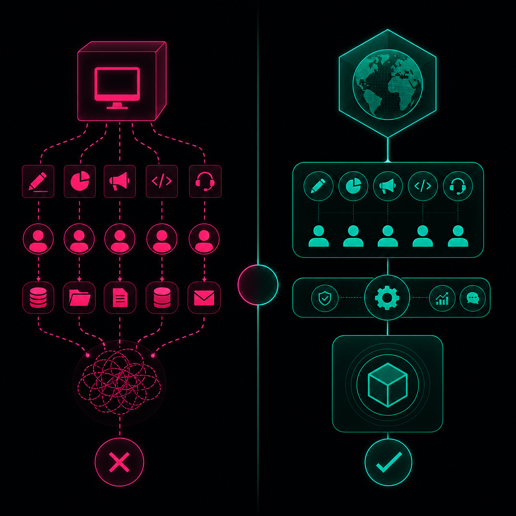 Task outsourcing compared with an integrated offshore delivery system