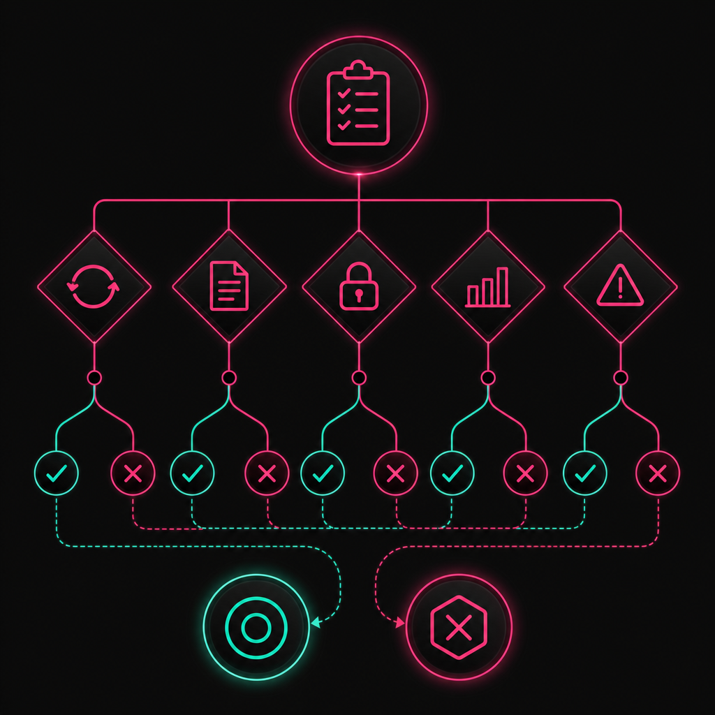 Decision flow for assessing whether an admin role can be offshored