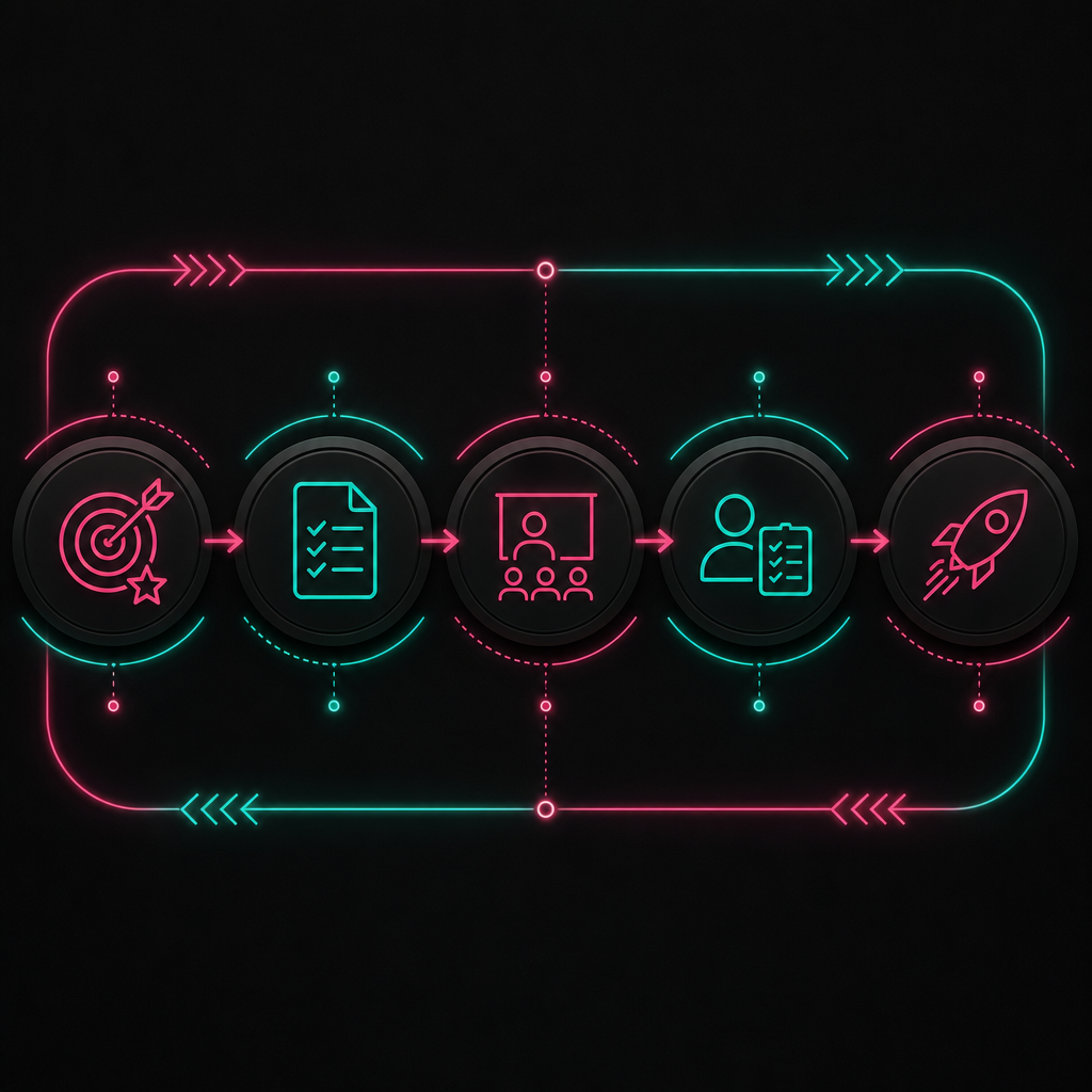 Offshore team training process from role definition to independent delivery