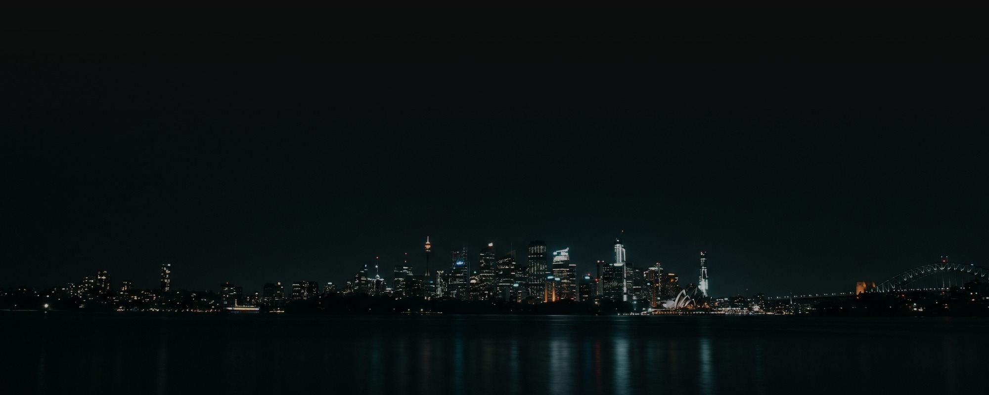 Australian city skyline at night